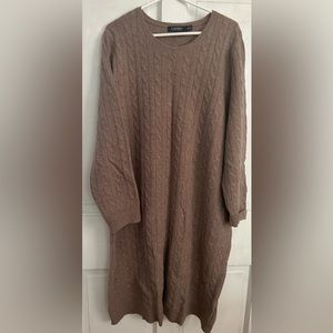 Ralph Lauren Wool-Cashmere Sweater Dress